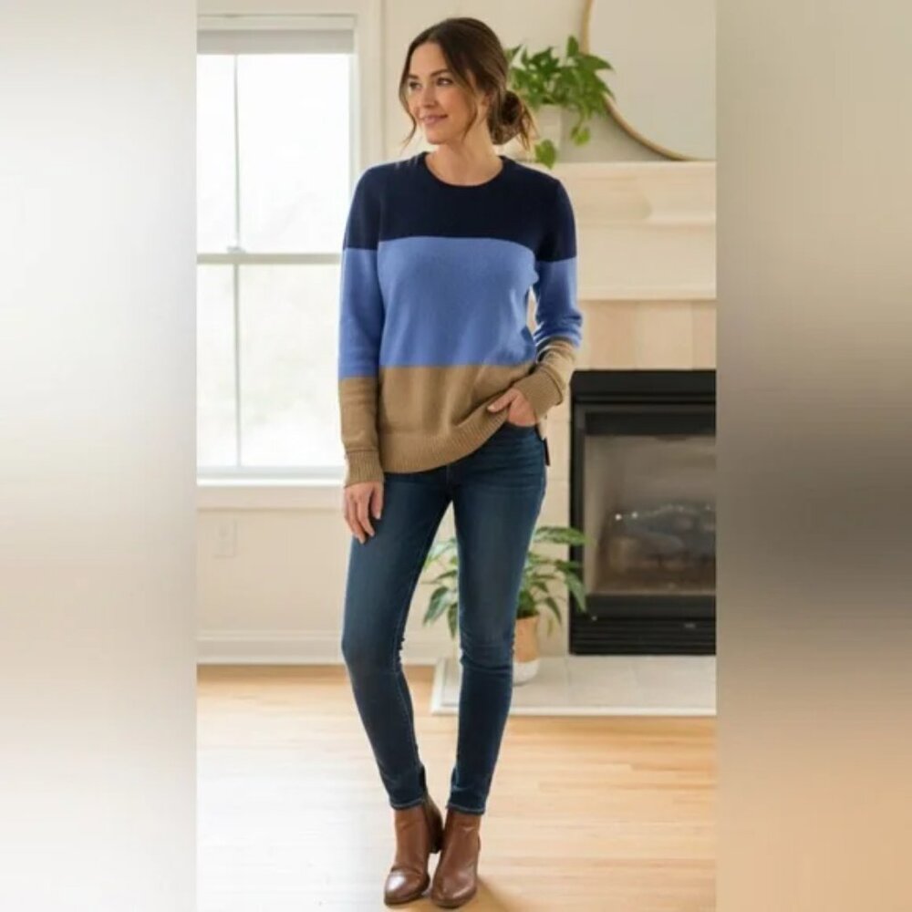 J Crew Colorblock Women's Sweater - Size Small